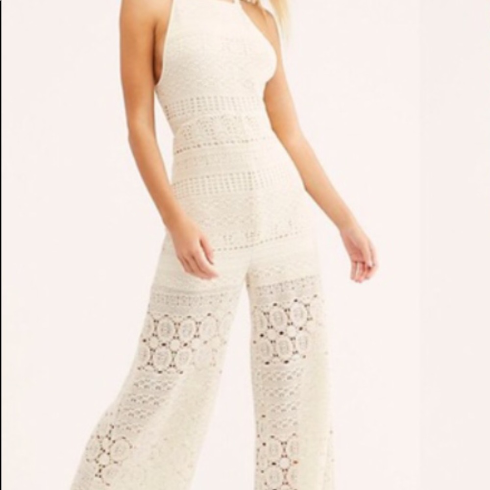 Free People Crochet Jumpsuit